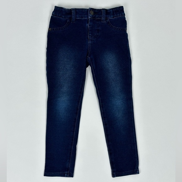 Toddler Girl's Super Stretch Soft Knit Jegging Jeans Dark Wash - Picture 1 of 6